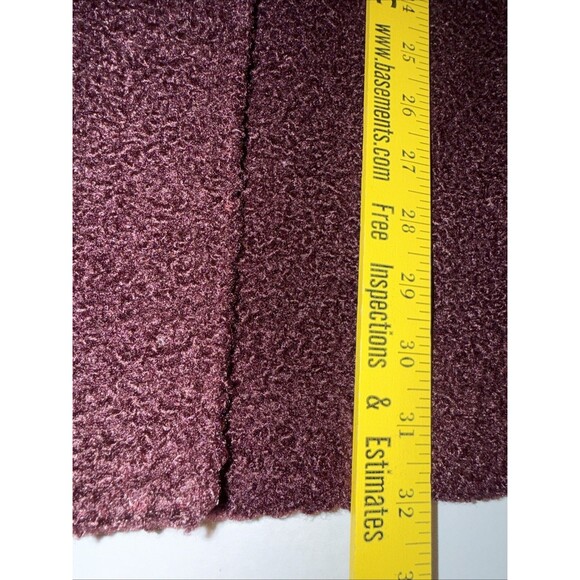 NEW Lands End Large Women Boucle Fleece Coat Jacket Burgundy NWT 14-16 - Picture 11 of 12